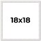 Square Textured White Picture Frame - UV Acrylic, Foam Board Backing, Hanging Hardware